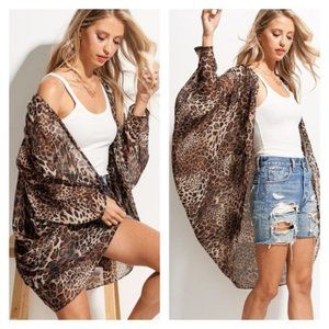 Animal Print Slouchy Cardi